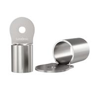 Lumonic 10x terminales de crimpar en blanco 70-95mm² I conector de crimpar M6 sin aislar I terminales de cable M6, terminal de cable tubular 70mm2 95mm2 ojal, conector de crimpar