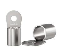 Lumonic 10x terminales de crimpar en blanco 70-95mm² I conector de crimpar M8 sin aislar I terminales de cable M8, terminal de cable tubular 70mm2 95mm2 ojal, conector de crimpar