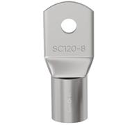 Lumonic 1x El cable tubular 120mm² en blanco | M8 | Cobre estañado | Conexión de cables sin soldadura | SC120-8, Terminal de cable de engaste, conector de engaste | Vehículo de motor, ingeniería mecán