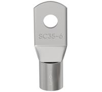Lumonic 1x El cable tubular 35mm² en blanco | M6 | Cobre estañado | Conexión de cables sin soldadura | SC35-6, Terminal de cable de engaste, conector de engaste | Vehículo de motor, ingeniería mecánic