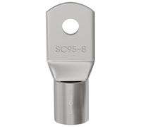 Lumonic 1x El cable tubular 95mm² en blanco | M8 | Cobre estañado | Conexión de cables sin soldadura | SC95-8, Terminal de cable de engaste, conector de engaste | Vehículo de motor, ingeniería mecánic