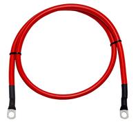 Lumonic 2,5m cable de batería cable de tierra con 16mm² de sección rojo - cable de alimentación de automoción con 2x terminal tubular M8
