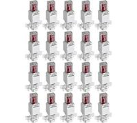 Lumonic 20x Enchufe de Red RJ45 Macho sin Herramientas | con Alivio de tensión y contactos chapados en Oro I Enchufe de crimpado para Cable LAN de Red CAT5 CAT6 CAT7