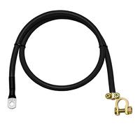 Lumonic 25cm Cable de batería Cable de Tierra con 25mm² de sección Transversal Negro - Cable de alimentación de automoción con Terminal de Cable Tubular M8 + Terminal de Polo