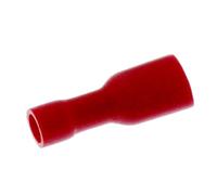 Lumonic 25x Receptáculo plano 0,5-1,5mm² | para enchufe plano 0,8 x 4,8mm | Totalmente aislado | Conector de cable sin soldadura | Terminal de cable de latón estañado | Automoción, ingeniería mecánic
