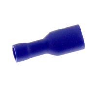 Lumonic 25x Receptáculo plano 1,5-2,5mm² | para enchufe plano 0,8 x 6,4mm | Totalmente aislado | Conector de cable sin soldadura | Terminal de cable de latón estañado | Automoción, ingeniería mecánic