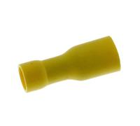 Lumonic 25x Receptáculo plano 4,0-6,0mm² | para enchufe plano 0,8 x 6,4mm | Totalmente aislado | Conector de cable sin soldadura | Terminal de cable de latón estañado | Automoción, ingeniería mecánic