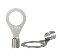 Lumonic 25x Terminal de cable de anillo 4,0-6,0mm² en blanco | M10 | Cobre estañado | Conexión segura del cable sin soldaduras | Terminal de cable sin aislamiento | Vehículo de motor, ingeniería mecán