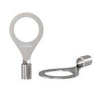 Lumonic 25x terminales de crimpar en blanco 0,5-1,5mm² I conector de crimpar M8 sin aislar I terminales de cable M8, terminal de cable tubular 0,5mm2 1,5mm2 terminales de anillo