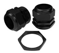 Lumonic 2x prensaestopas M63 PG48 IP67 métrico d37-44mm I entrada de cable estanco en negro I prensaestopas, entrada de conducto M63 PG48