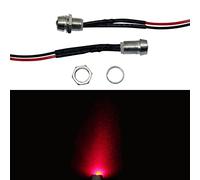 Lumonic 5x Superbright Tornillo LEDs con resistencia para aplicaciones de 12V - LED de alta potencia con cable de conexión para soldar DIY en color Rojo - Diámetro: 5mm