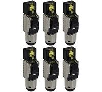 Lumonic 6X Clavija de Red RJ45 Clavija metálica sin Herramientas | con Alivio de tensión y contactos Dorados I Crimpadora para Cable LAN de Red CAT6 CAT7 CAT8.1