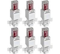 Lumonic 6X Clavija de Red RJ45 Macho sin Herramientas | con Descarga de tracción y contactos Dorados I Crimpadora para Cable LAN de Red CAT5 CAT6 CAT7