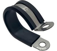 Lumonic abrazaderas de tubo 40mm con inserto de goma acero inoxidable V2A I abrazaderas de cable para atornillar I abrazadera de manguera 40mm, abraza