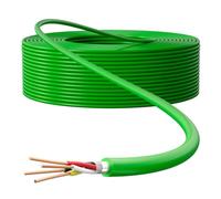Lumonic Cable bus 2x2x0,8mm 25m | CCA, blindado | verde con marcas métricas | Hogar inteligente, redes, control, automatización de edificios