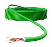 Lumonic Cable bus premium 2x2x0,8 mm 10m | Cobre OFC, apantallado | verde con marcas métricas | Hogar inteligente, redes, control, automatización de edificios