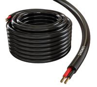 Lumonic Cable de Altavoz 10m Negro Ronda | CCA | Cable de Altavoz HiFi | Cable Redondo de Audio | Profesional PA Instalación- Audio- Cable Redondo