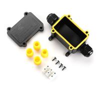 Lumonic Caja de conexiones de 2 vías resistente al agua IP68, distribución rápida y segura de cables, para cables de 0,5-2,5 mm², resistente a los rayos UV, de -40 °C a +105 °C. Caja de conexiones