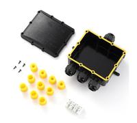 Lumonic Caja de conexiones de 4 vías resistente al agua IP68 | Distribución rápida y segura de cables | Para cables 0,5-4 mm² | Resistente a los rayos UV, de -40 °C a +105 °C | Caja de conexiones para