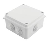 Lumonic Caja de Derivación Blanca 100x100x70mm Con 7 Aberturas - Montada en Superficie IP65 - Caja de Bornes