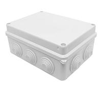 Lumonic Caja de derivación blanca 150x110x70mm con 10 aberturas I Caja de derivación de montaje en superficie - IP65 I Caja de derivación, caja de bor