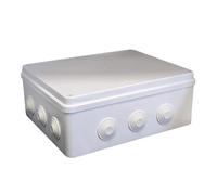 Lumonic Caja de Derivación Blanca 300x250x120mm Con 12 Aberturas - Montaje en Superficie IP65