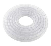 Lumonic Cinta en Espiral 19mm Transparente | 10m | Conducto para Cables 15-100mm | Flexible, Robusto y Recortable | Escritorio, automoción, Industria