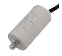 Lumonic Condensador de arranque 10µF 450V | con Cable I 30x60mm I 10uF I Condensador de motor con carcasa de plástico I Condensador de funcionamiento I para bombas, cortacéspedes, herramientas