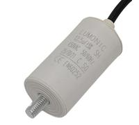 Lumonic Condensador de arranque 12,5µF 450V | con Cable I 34x65mm I 12,5uF I Condensador de motor con carcasa de plástico I Condensador de funcionamiento I para bombas, cortacéspedes, herramientas