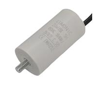 Lumonic Condensador de arranque 20µF 450V | con Cable I 38x75mm I 20uF I Condensador de motor con carcasa de plástico I Condensador de funcionamiento I para bombas, cortacéspedes, herramientas