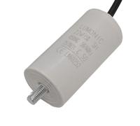 Lumonic Condensador de arranque 22µF 450V | con Cable I 38x75mm I 22uF I Condensador de motor con carcasa de plástico I Condensador de funcionamiento I para bombas, cortacéspedes, herramientas
