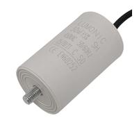 Lumonic Condensador de arranque 30µF 450V | con Cable I 45x75mm I 30uF I Condensador de motor con carcasa de plástico I Condensador de funcionamiento I para bombas, cortacéspedes, herramientas