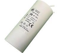 Lumonic Condensador de arranque 416.10.26.V8 Cable 15cm | Condensador de motor 25µF 400V 40x92mm | Condensador con carcasa de plástico aislante 25uF