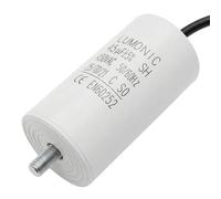 Lumonic Condensador de arranque 45µF 450V | con Cable I 45x84mm I 45uF I Condensador de motor con carcasa de plástico I Condensador de funcionamiento I para bombas, cortacéspedes, herramientas