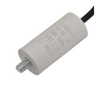 Lumonic Condensador de arranque 4µF 450V | con Cable I 26x55mm I 4uF I Condensador de motor con carcasa de plástico I Condensador de funcionamiento I para bombas, cortacéspedes, herramientas