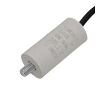 Lumonic Condensador de arranque 6µF 450V | con Cable I 26x55mm I 6uF I Condensador de motor con carcasa de plástico I Condensador de funcionamiento I para bombas, cortacéspedes, herramientas