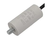 Lumonic Condensador de arranque con Cable I 1,5µF 450V I 26x55mm I 1,5uF I Condensador de motor con carcasa de plástico I Condensador de funcionamient