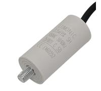 Lumonic Condensador de arranque con Cable I 2,5µF 450V I 26x55mm I 2,5uF I Condensador de motor con carcasa de plástico I Condensador de funcionamient