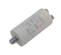 Lumonic Condensador de arranque con Enchufe I 2µF 450V I 26x55mm I 2uF I Condensador de motor con carcasa de plástico I Condensador de funcionamiento