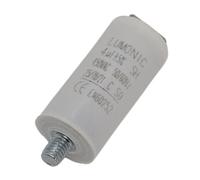 Lumonic Condensador de arranque con Enchufe I 4µF 450V I 26x55mm I 4uF I Condensador de motor con carcasa de plástico I Condensador de funcionamiento