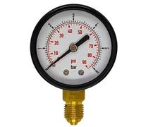 Lumonic I Manómetro 0-6,0bar I 1/4 Aduanas I Clase 2.5 I Conexión inferior I Diámetro 50mm I Manómetro I para aire comprimido y agua
