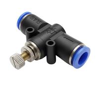 Lumonic I Válvula de retención del acelerador de manguera de PU con conector de enchufe I 10mm I Válvula de retención de mariposa neumática I Válvula de mariposa I Aire comprimido