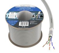 Lumonic LAN Cable de red 100m | LAN Cable CAT5e F/UTP | Cable de conexión 4x 2x AWG26/7 (varado) | 100MHz Gigabit Ethernet
