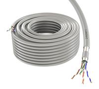 Lumonic LAN Cable de red 50m | LAN Cable CAT5e F/UTP | Cable de conexión 4x 2x AWG26/7 (varado) | 100MHz Gigabit Ethernet