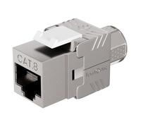 Lumonic Premium Keystone RJ45 CAT8.1 | Montaje sin herramientas | T568A/B codificado por colores | para caja de pared y panel de conexiones | PoE, hasta 40 Gbit/s, blindaje de 360°, alivio de tensión