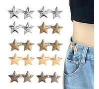 LUMOOM 10 pares de pantalones ajustados, clips ajustables, botón, botones sin coser, hebillas de cintura sin clavos, sistema para reducir pantalones
