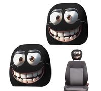 LUMOOM 2 fundas para reposacabezas de coche, juego de fundas para reposacabezas de Halloween, transpirable, funda para reposacabezas de coche, universal (infierno A)