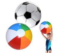 LUMOOM 2 pelotas de agua hinchables, 40 cm, pelotas de playa hinchables con válvula de seguridad, pelota hinchable, pelotas de playa, piscina, piscina, playa