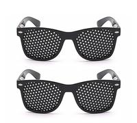 LUMOOM 2 Piezas De Gafas RáSter De Entrenamiento para Los Ojos, Gafas con Agujero De Alfiler, Gafas Perforadas Conferencias Multidot RáSter, Gafas RáSter Entrenador De Ojos