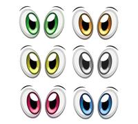 LUMOOM 3 pegatinas para ojos, ojos pegatinas para robot cortacésped, pegatinas impermeables autoadhesivas para los ojos para coche robot aspirador robot cortacésped (dibujos animados)